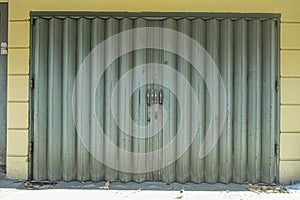 a locked iron harmonica door