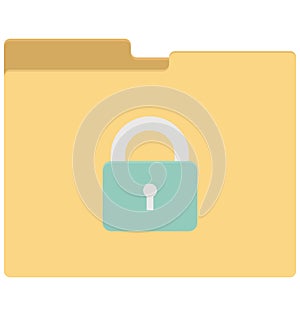 Locked Isolated Vector icon that can be easily edit or modified