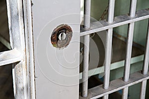 Locked jail cell
