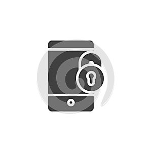 Locked phone vector icon