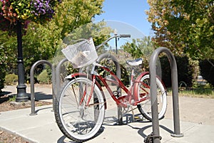 Locked Red Bike