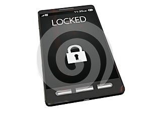 Locked smartphone