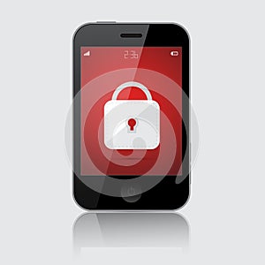 Locked Smartphone Vector Illustration