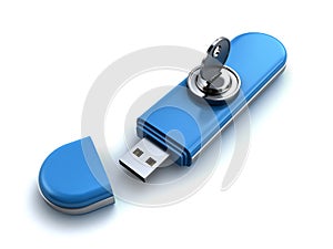 Locked usb flash