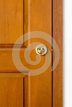 Locked wooden door