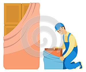 Locker or Door Symbol, Craftsman Character Vector