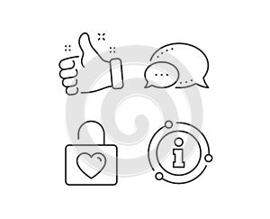 Locker with Heart line icon. Love symbol. Vector