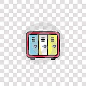 locker icon sign and symbol. locker color icon for website design and mobile app development. Simple Element from swimming pool