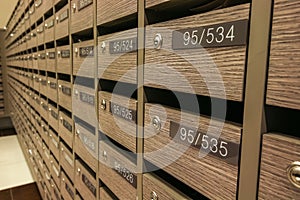 Locker MailBoxes postal for keep your information, bills,postcard,mails etc, condominium mailbox regulations
