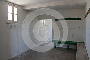 locker room in the st elmo fort in valletta (malta)