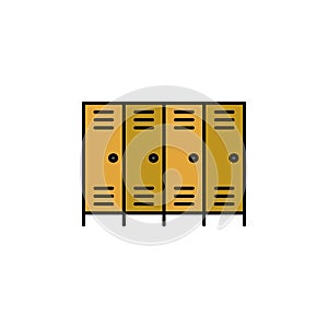 lockers, closet, wardrobe icon. Element of education illustration. Signs and symbols can be used for web, logo, mobile app, UI, UX