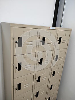 Lockers are furniture that can be found everywhere in schools, university dormitories. or office at work serves to prevent theft b photo