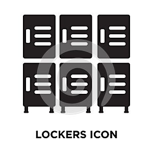 Lockers icon vector isolated on white background, logo concept o