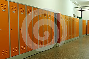 Lockers in a school