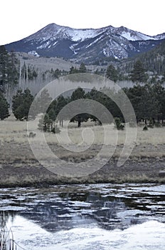 Locket Meadows Misty Mirror, San Francisco Peaks, Flagstaff Arizona