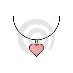 Locket  vector color flat icon