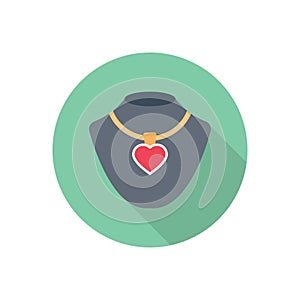 Locket vector flat color icon