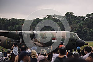 Lockheed C-130 Hercules on Runway