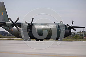 Lockheed C-130 Hercules military cargo plane of the Romanian Air Force