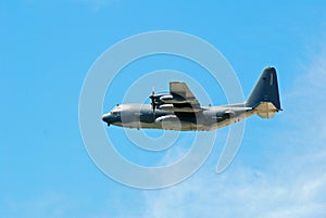 A Lockheed -130 Hercules airplane