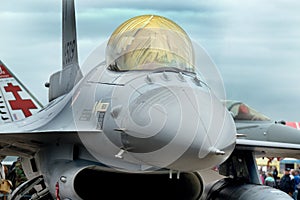 Lockheed Martin F16 Fighting Falcon, modern fast jet fighter.