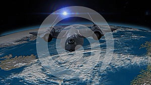 Lockheed sr-71 blackbird 3d model in flight