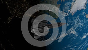 Lockheed sr-71 blackbird 3d model in flight