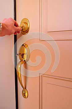 Locking a Dead Bolt photo