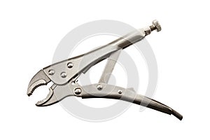 Locking wrench on white background