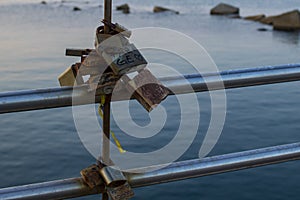 Locks as Symbol for Everlasting Love. Locks on Bridges Signify Eternal Love photo