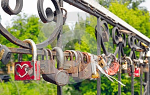 Locks on the bridge of lovers