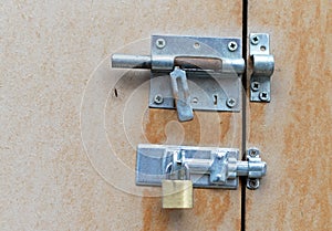 Locks on fibre board door for security