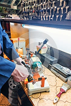 Locksmith makes new key