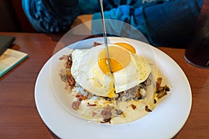 Loco Moco with cream source