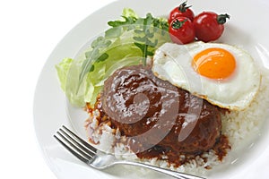 Loco moco , hawaiian cuisine photo