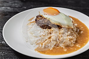 Loco Moco. Traditional Hawaiian cuisine