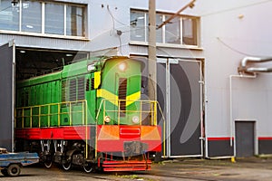 Locomotiv on railroad track
