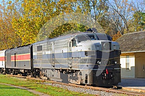 Locomotive at depot