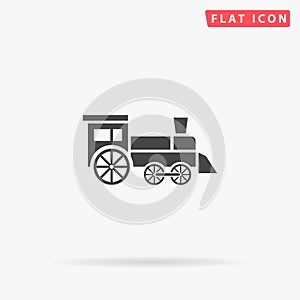 Locomotive flat vector icon