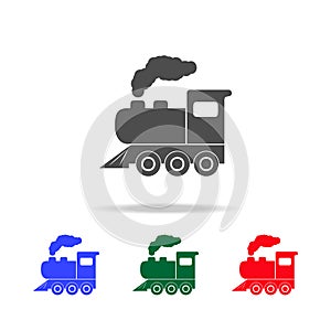 Locomotive icons. Elements of transport element in multi colored icons. Premium quality graphic design icon. Simple icon for