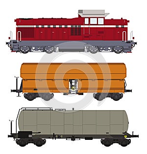 Locomotive and wagons