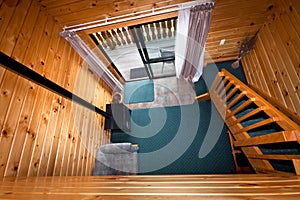 Lodge apartment wooden interior detail