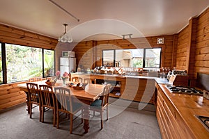 Lodge breakfast room interior