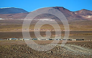 Lodgings in the middle of nowhere in Sur Lipez province, Potosi department of Bolivia