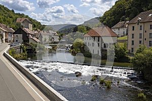 Lods and the River Loue, Doubs, France