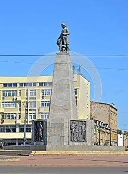 LODZ, POLAND. A monument to Tadeusz Kosciusko at Liberty Square