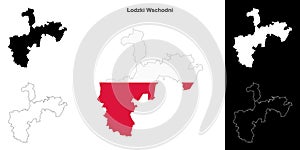 Lodzki Wschodni outline map