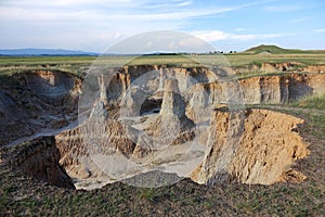 Loess erosion landform photo