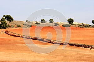 Loess landscape near Albacete in Spain photo