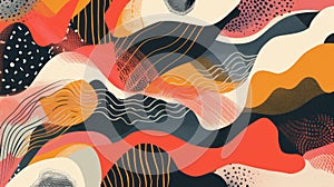 Lofi design with abstract conceptual patterns.